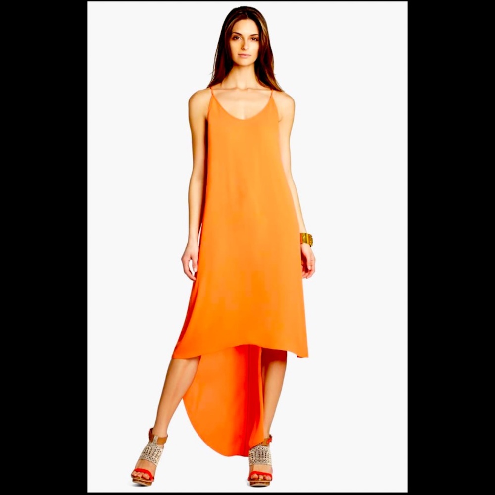 BCBG Rory High/Low dress orange